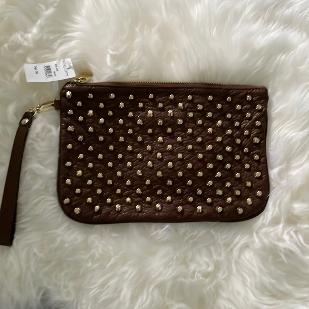 STEVE MADDEN STUDDED WRISTLET/CLUTCH NWT